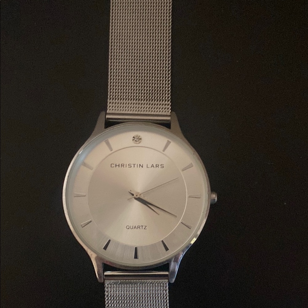 Silver Quartz Men's Watch